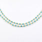 Amazonite Rosary Chain - 925 Silver Gold, 2mm