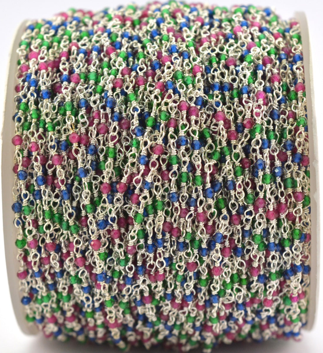 Unique 925 Gold Silver Rosary Chain - Onyx 2mm