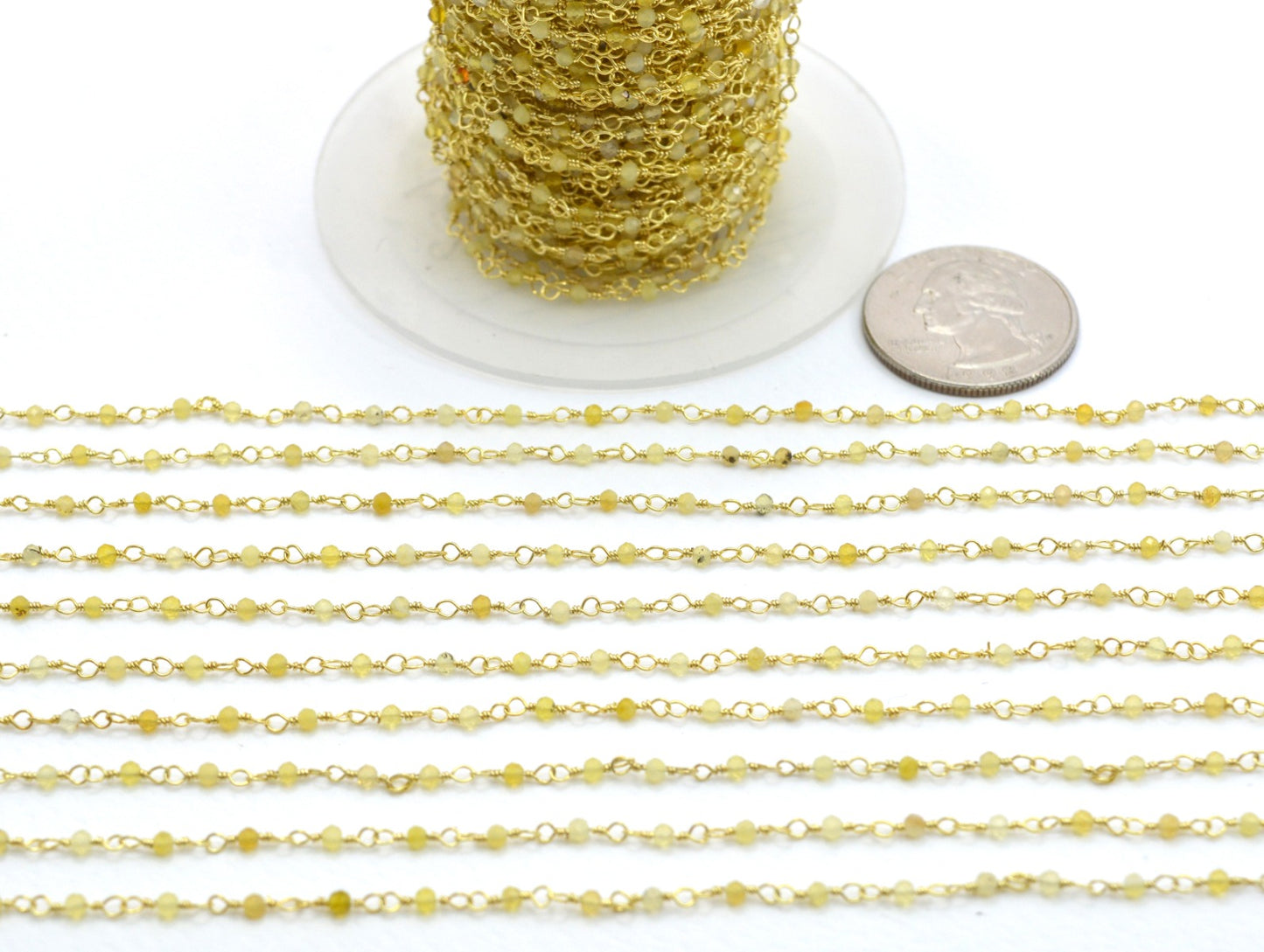 Unique 925 Silver Rosary Chain - Opal