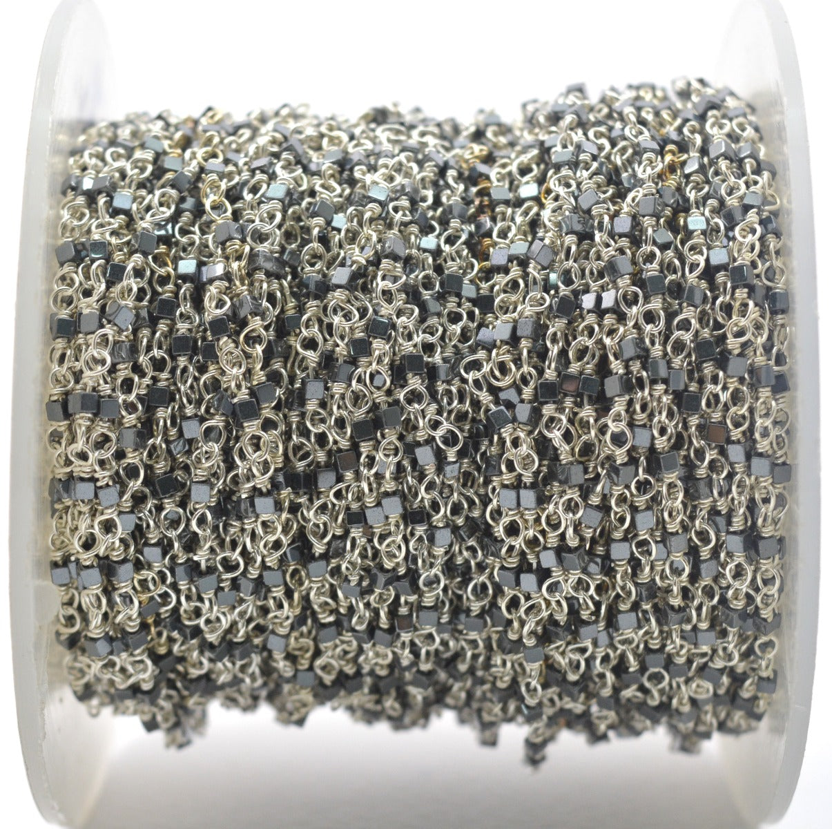 925 Silver Gold Rosary Chain with Hematite - 2mm #2