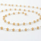 Chalcedony Rosary Chain - 925 Silver Gold, 2mm #3