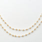 Chalcedony Rosary Chain - 925 Silver Gold, 2mm #3