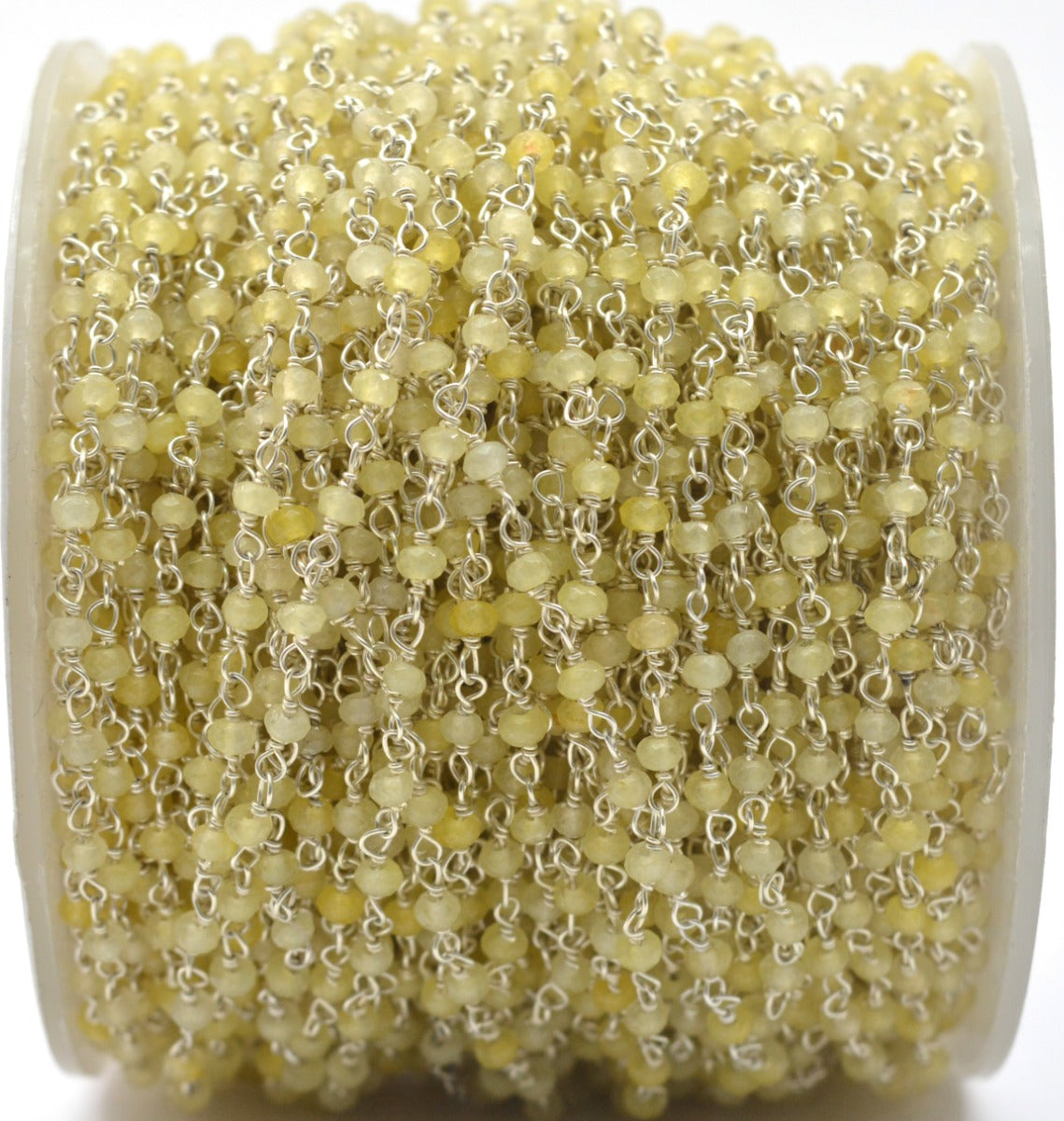 Stunning 925 Silver Gold Rosary Chain - Stone 2mm #2