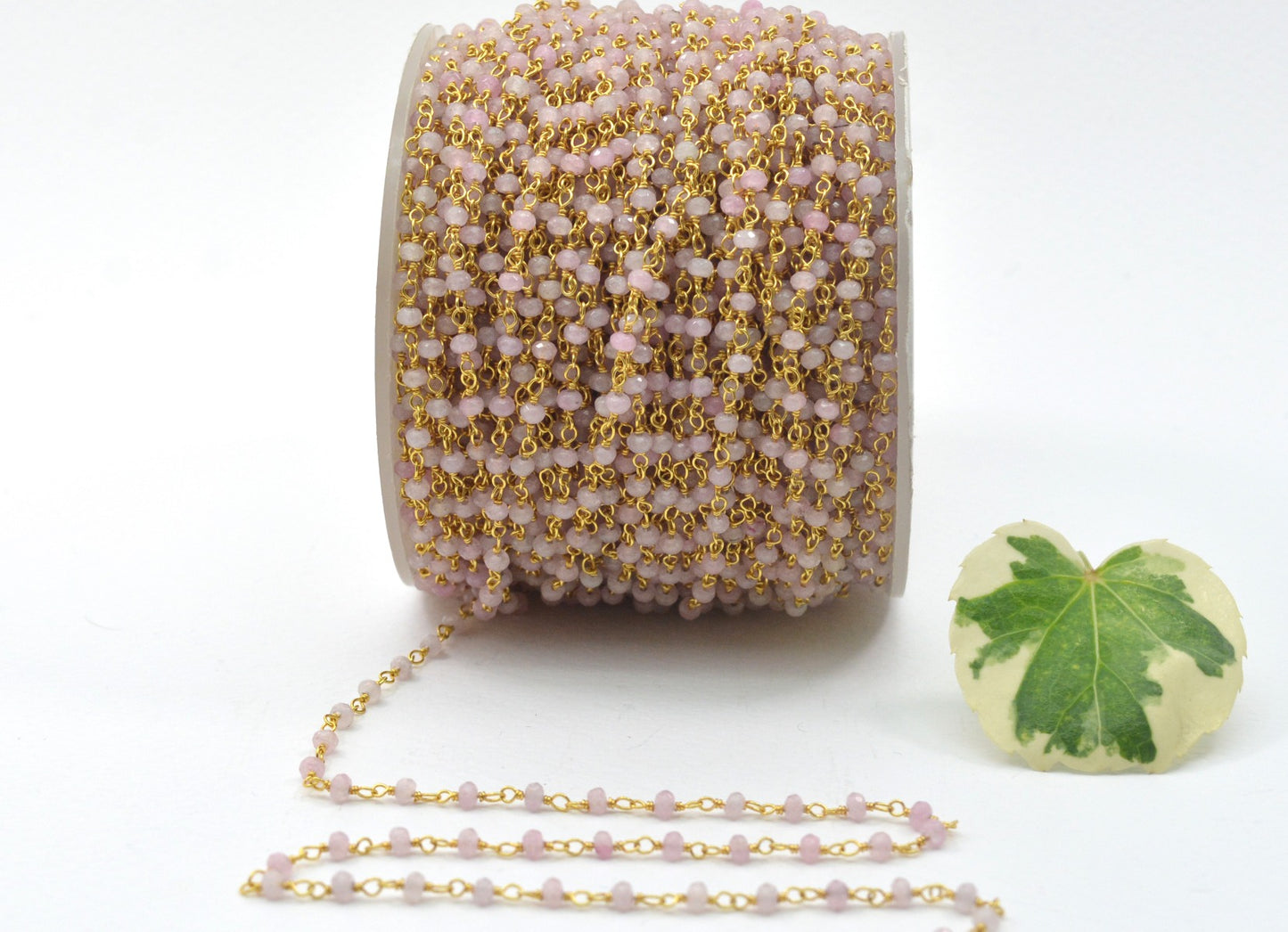 Vintage 925 Silver Gold Rosary Chain - Quartz 2mm