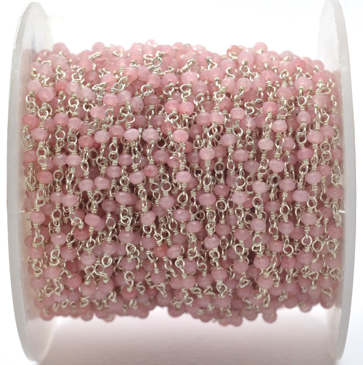 925 Gold Silver Rosary Chain with Opal - 2mm