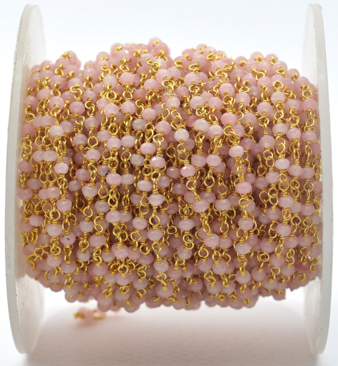 925 Gold Silver Rosary Chain with Opal - 2mm