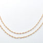925 Gold Silver Rosary Chain with Opal - 2mm
