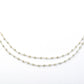Stone Rosary Chain - 925 Gold Silver, 2mm