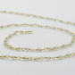 Chalcedony Rosary Chain - 925 Silver Gold, 2mm #4