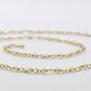 Chalcedony Rosary Chain - 925 Silver Gold, 2mm #5
