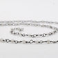 Classic 925 Silver Gold Rosary Chain - Moonstone 2mm