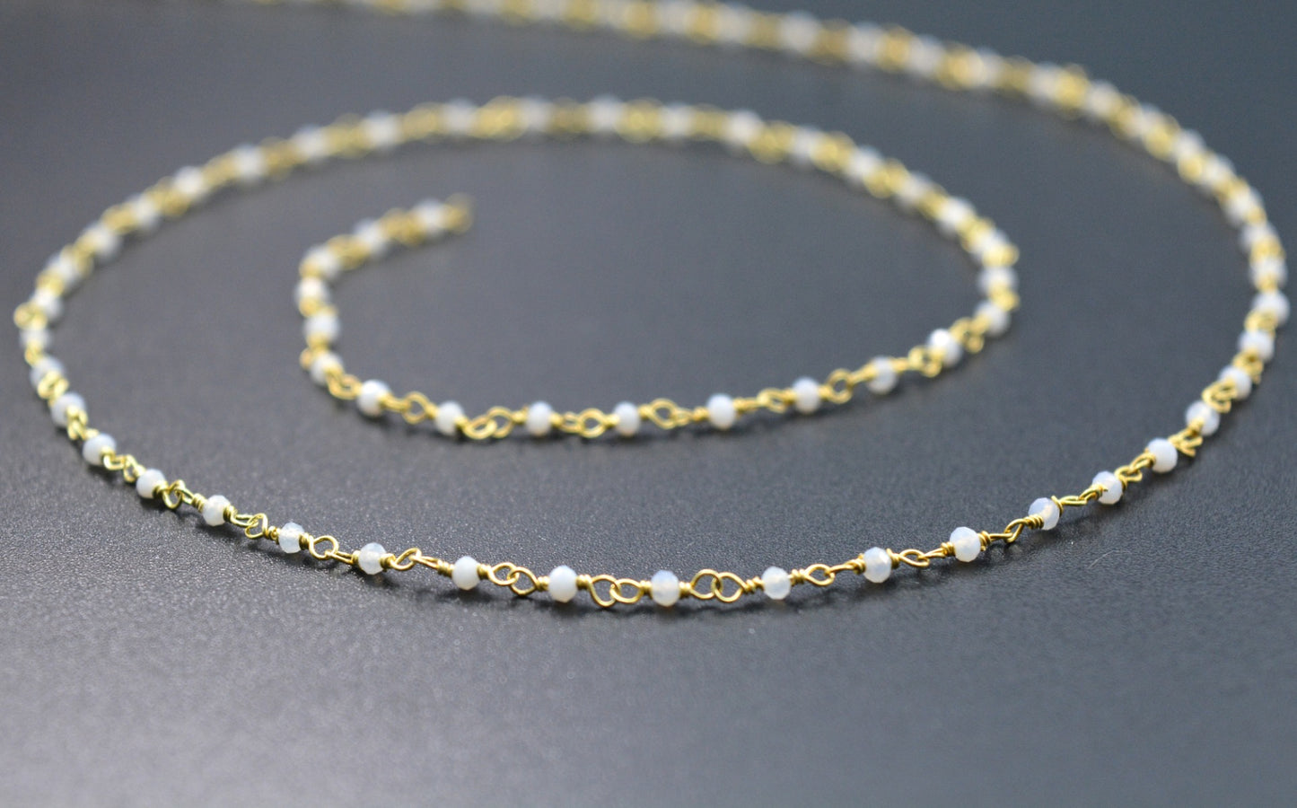 Classic Rosary Chain - Stone 925 Silver 2mm