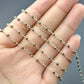Pyrite Rosary Chain - 925 Silver Gold, 2mm