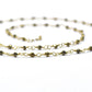 Pyrite Rosary Chain - 925 Silver Gold, 2mm