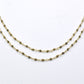Pyrite Rosary Chain - 925 Silver Gold, 2mm