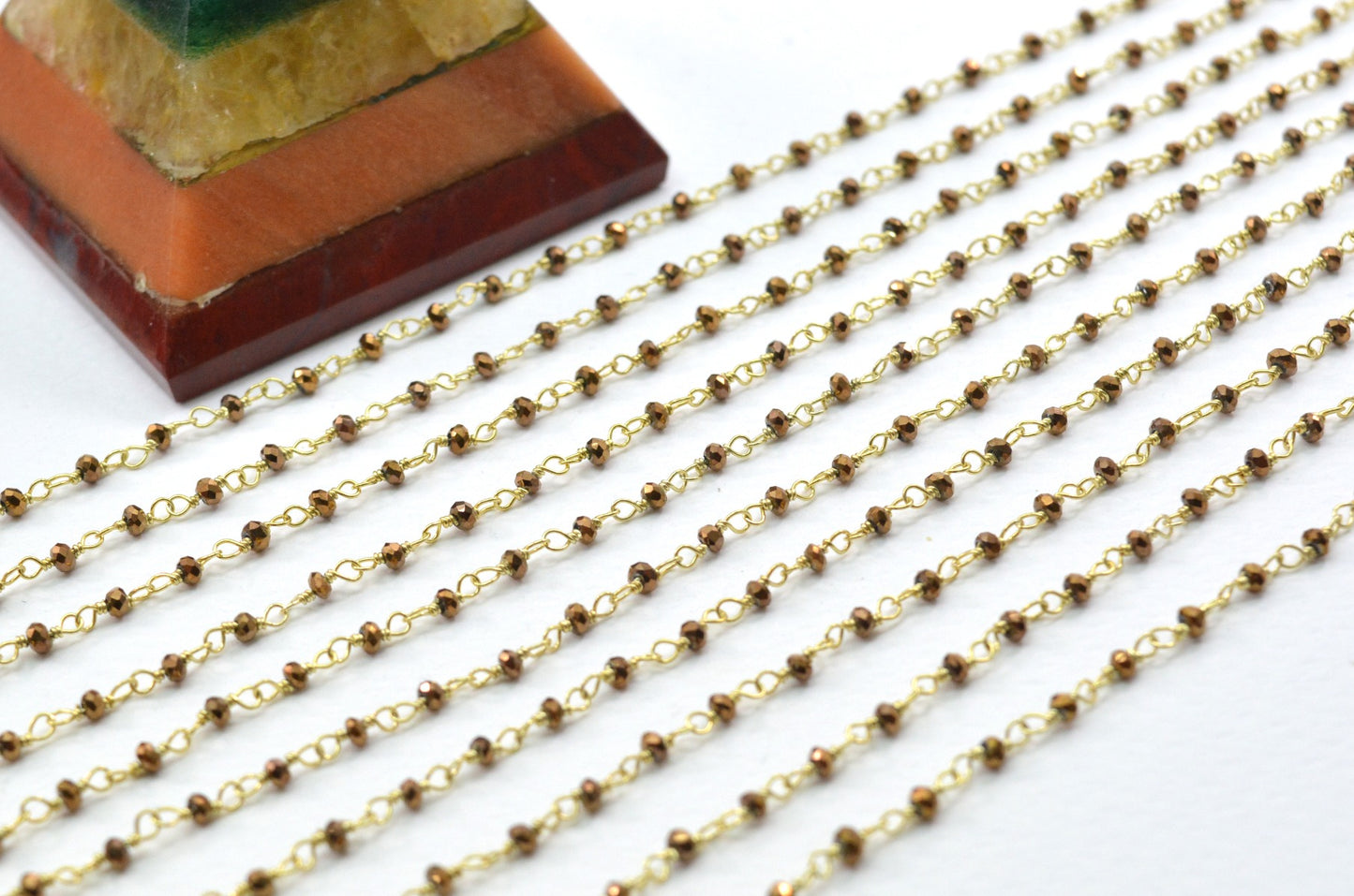 Vintage Rosary Chain - Pyrite 925 Silver 2mm