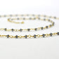 925 Gold Silver Rosary Chain with Chalcedony - 2mm #2