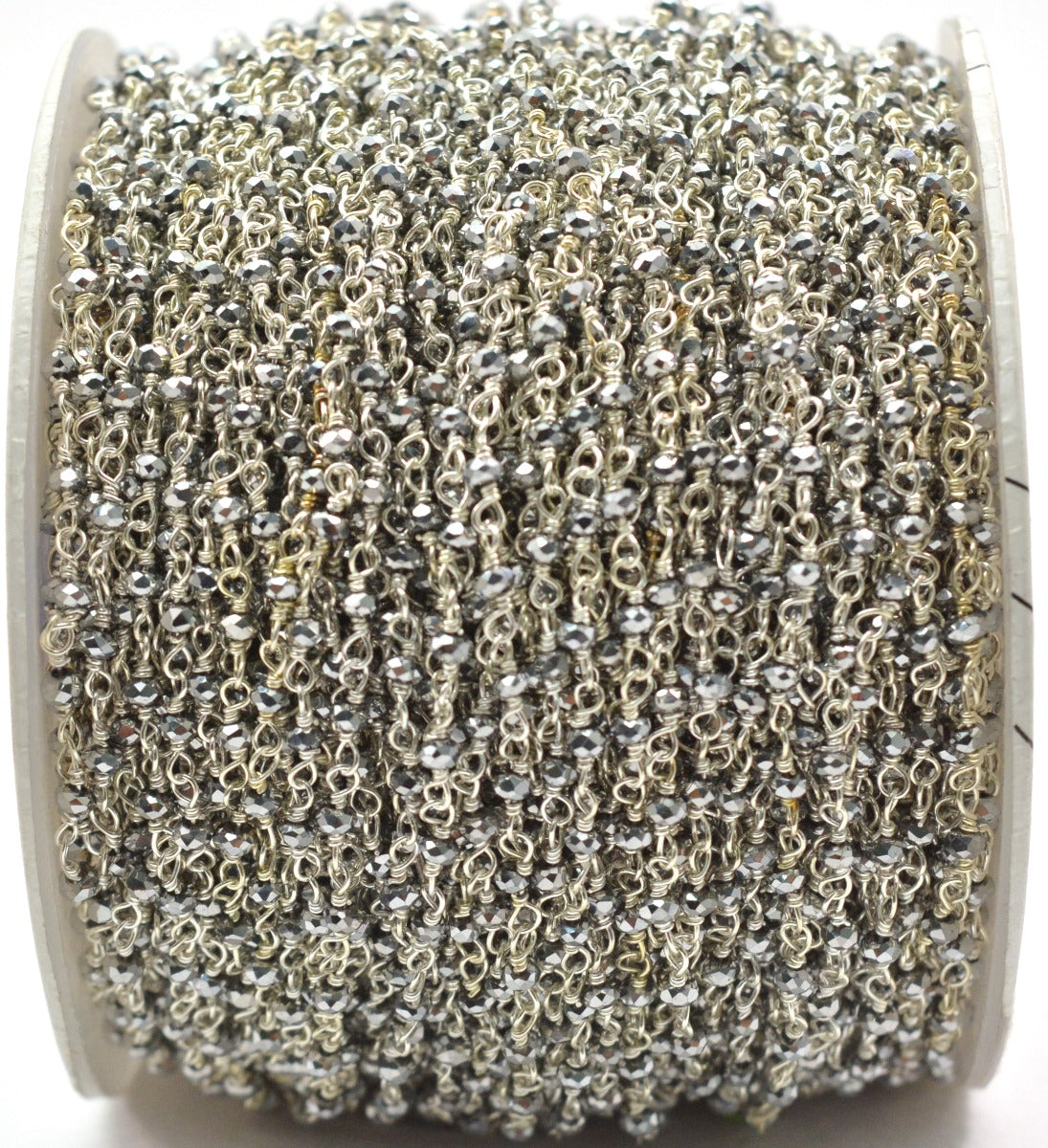 925 Gold Silver Rosary Chain with Chalcedony - 2mm #2