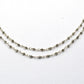 925 Gold Silver Rosary Chain with Pyrite - 2mm