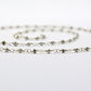 925 Gold Silver Rosary Chain with Pyrite - 2mm