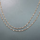 Graceful 925 Silver Gold Rosary Chain - Moonstone 2mm