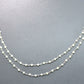 Gorgeous 925 Gold Silver Rosary Chain - Chalcedony 2mm