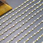 925 Silver Gold Rosary Chain with Chalcedony - 2mm #3