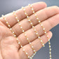 925 Silver Gold Rosary Chain with Chalcedony - 2mm #3
