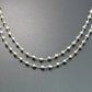 925 Silver Gold Rosary Chain with Pyrite - 2mm