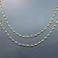 925 Silver Gold Rosary Chain with Pyrite - 2mm