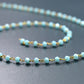 925 Silver Gold Rosary Chain with Chalcedony - 3mm
