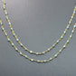 Delicate Rosary Chain - Stone 925 Gold Silver 3mm