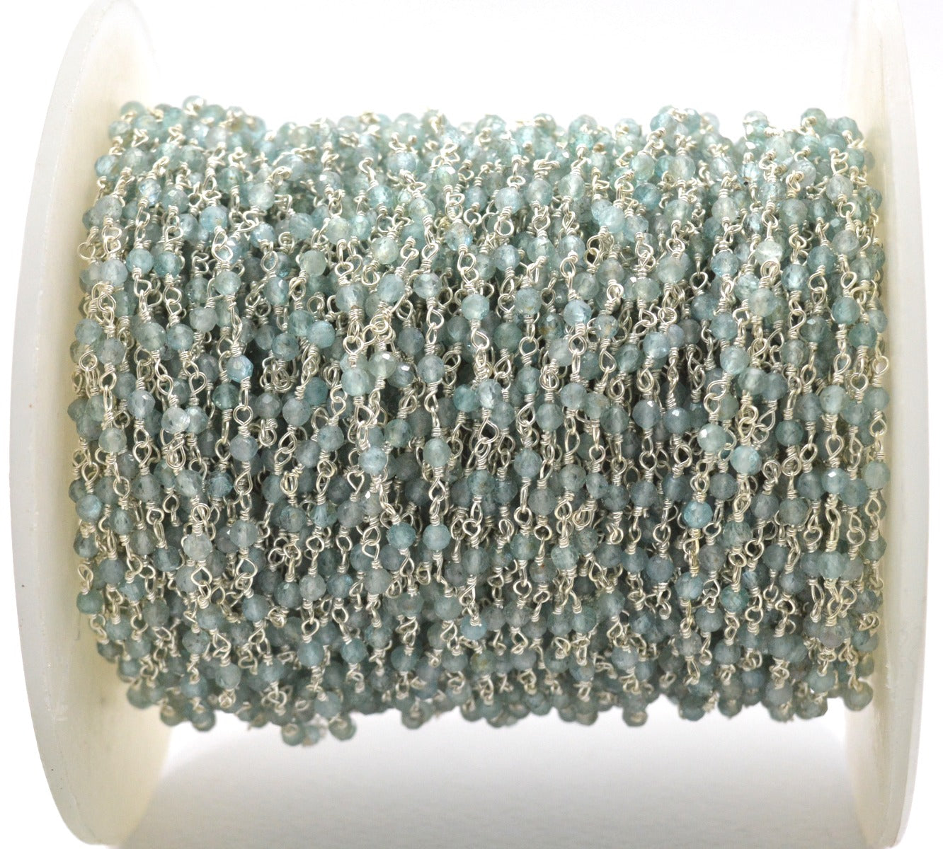 Delicate Rosary Chain - Stone 925 Gold Silver 3mm