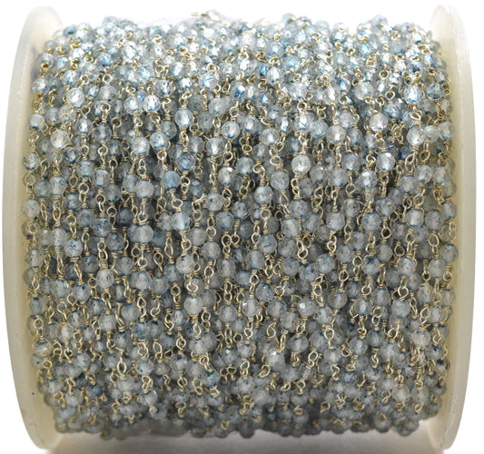 925 Silver Rosary Chain with Stone - 3.50mm