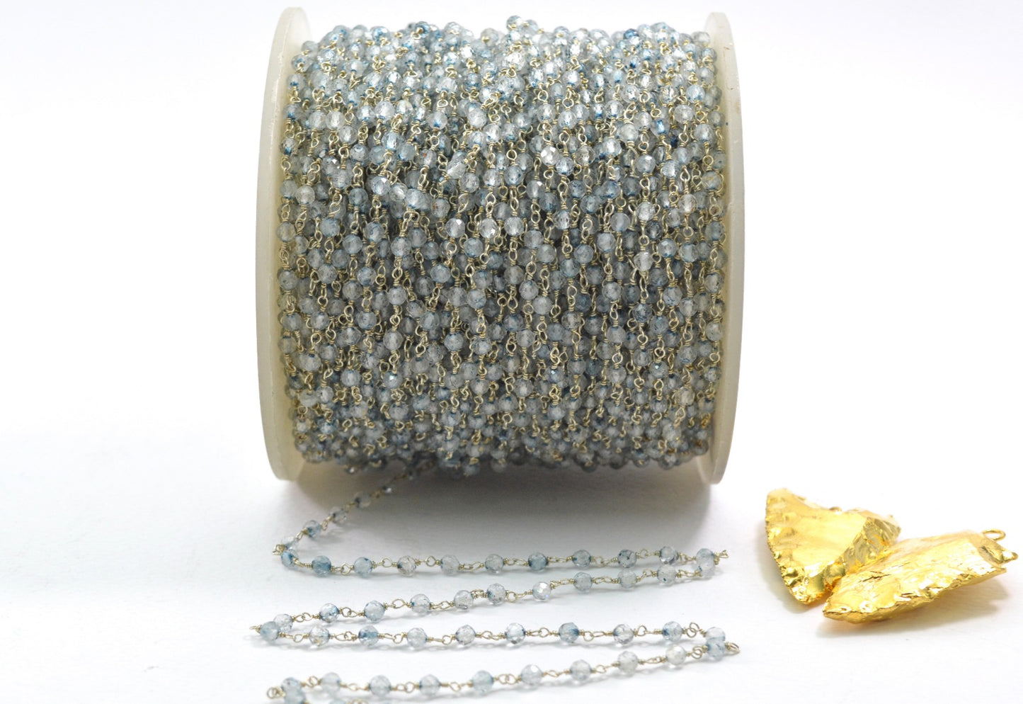 925 Silver Rosary Chain with Stone - 3.50mm