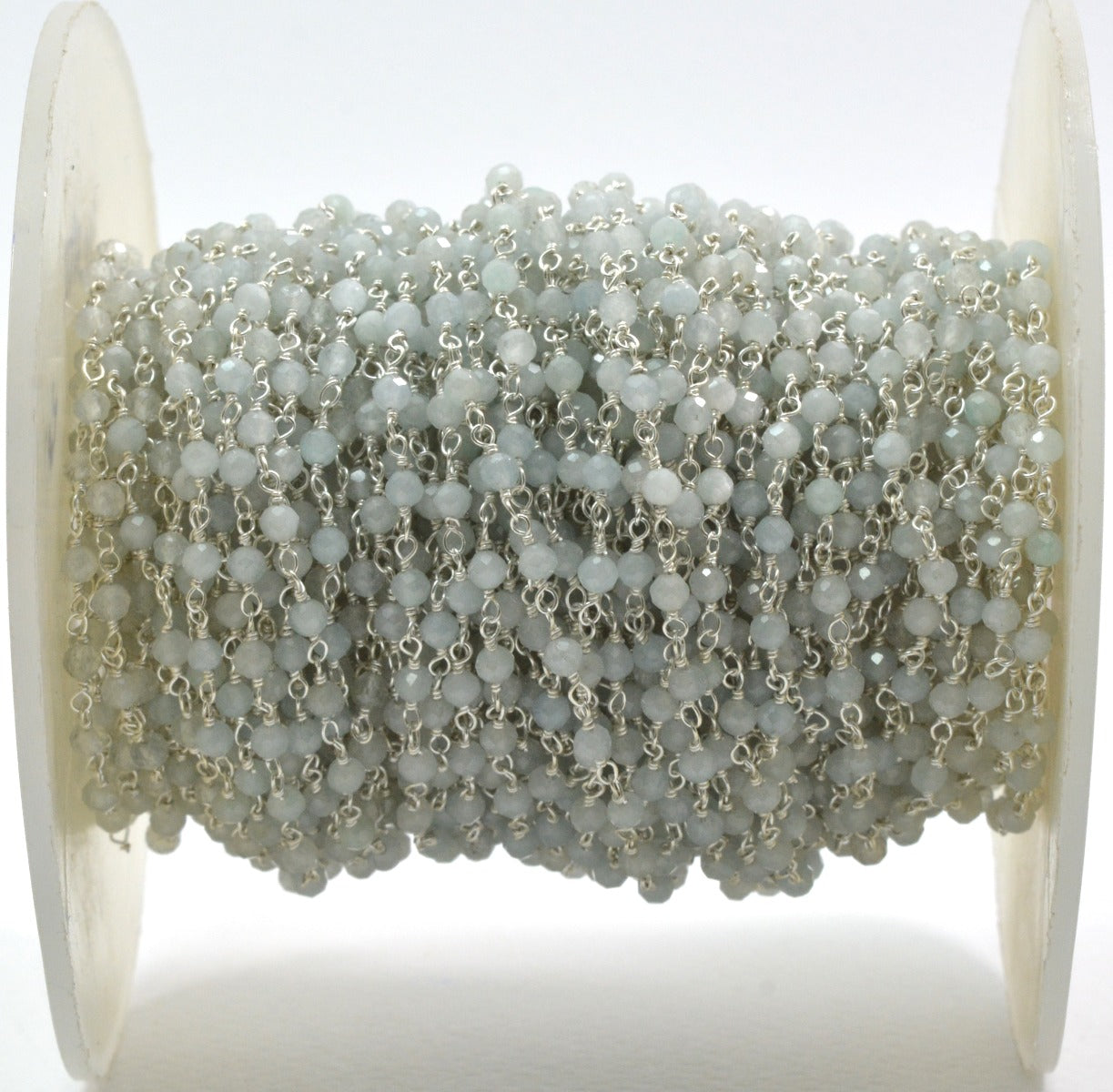 Gorgeous 925 Silver Rosary Chain - Stone 3mm