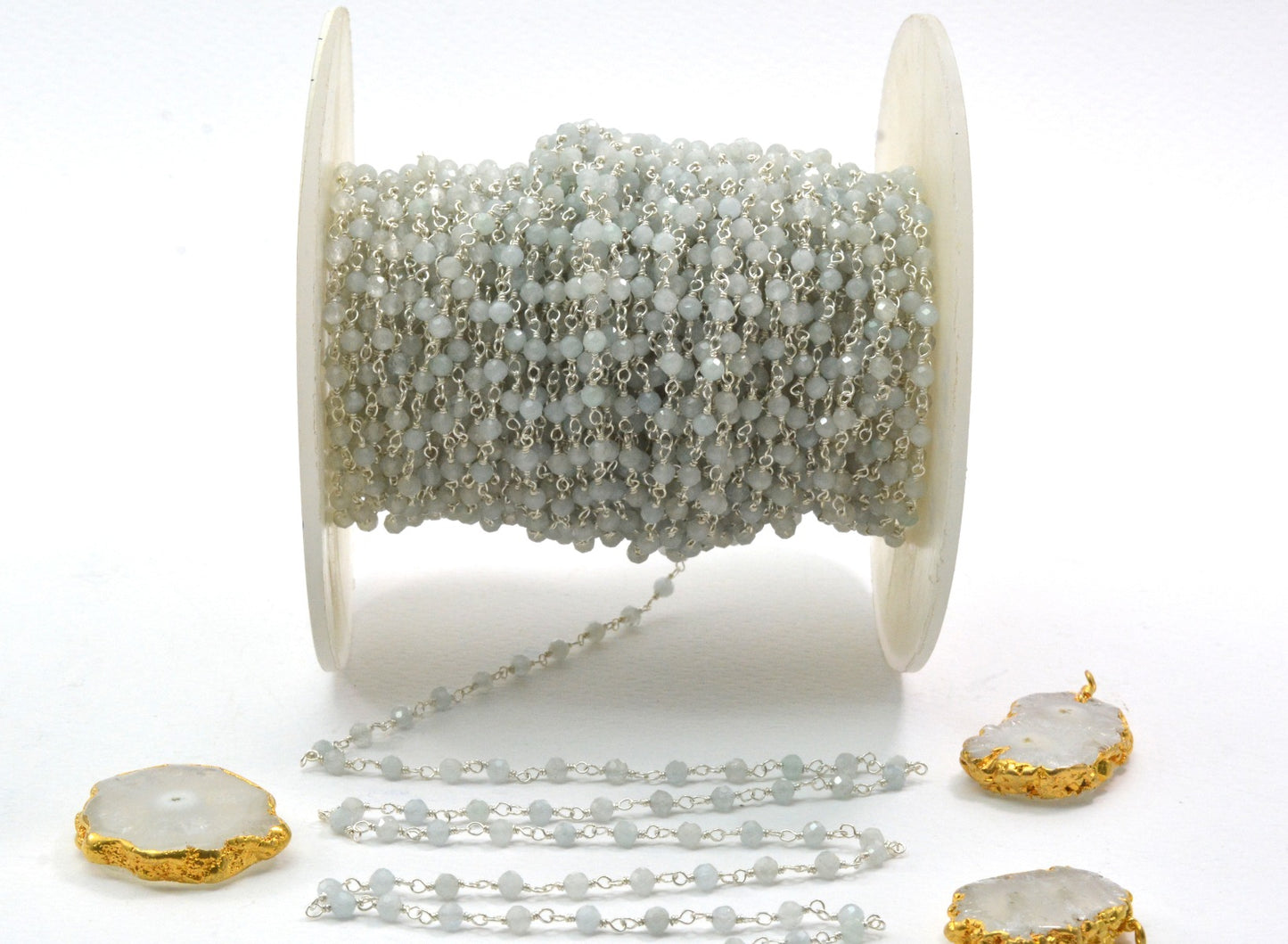 Gorgeous 925 Silver Rosary Chain - Stone 3mm