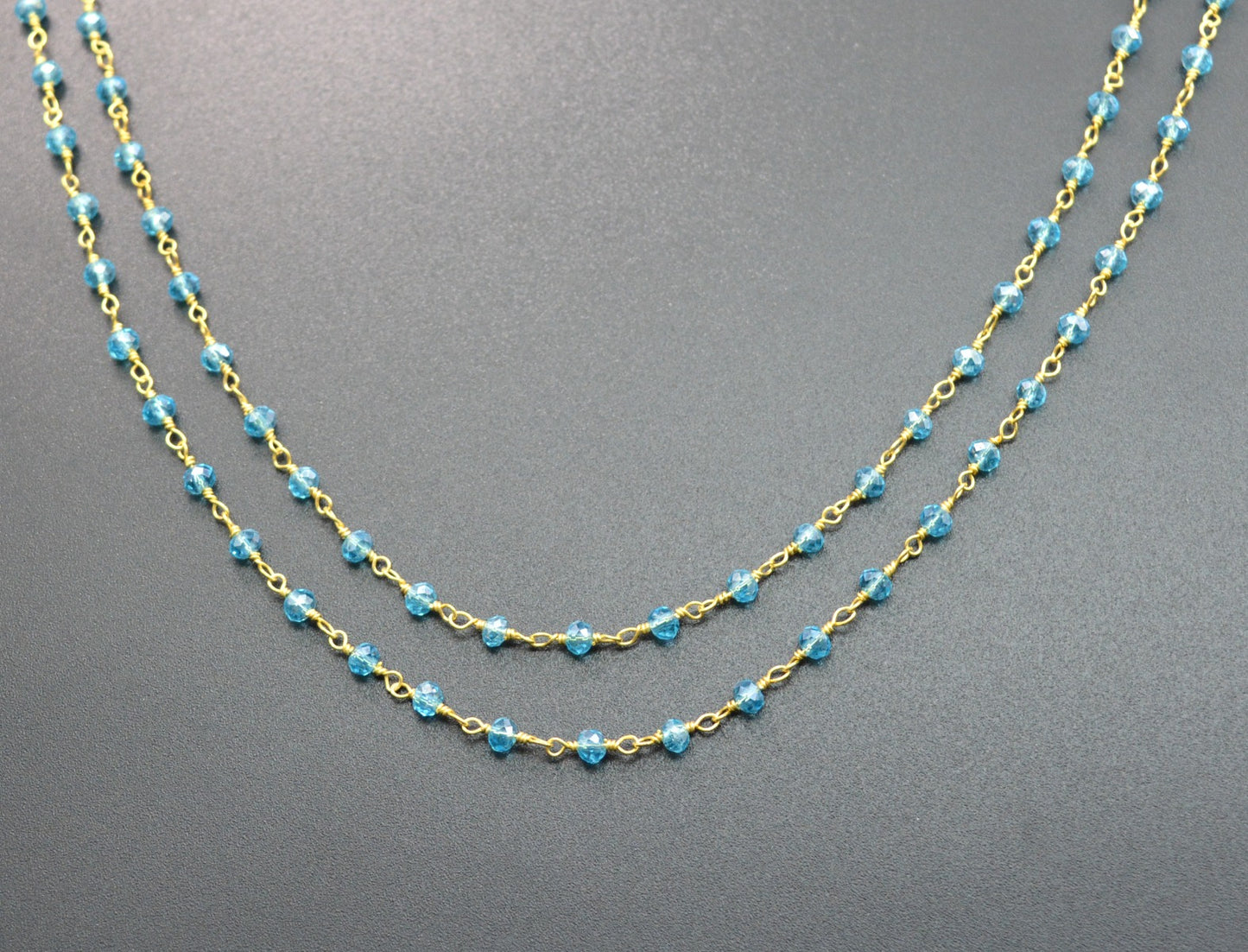 Classic Rosary Chain - Chalcedony 925 Silver 3mm