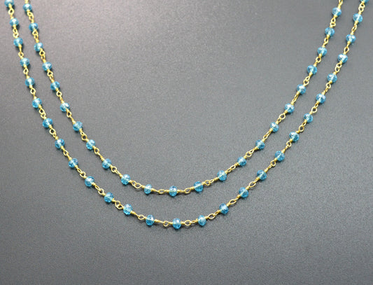Classic Rosary Chain - Chalcedony 925 Silver 3mm - view 3