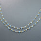 925 Silver Gold Rosary Chain with Chalcedony - 3mm #2