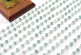 Radiant 925 Gold Silver Rosary Chain - Stone 3mm