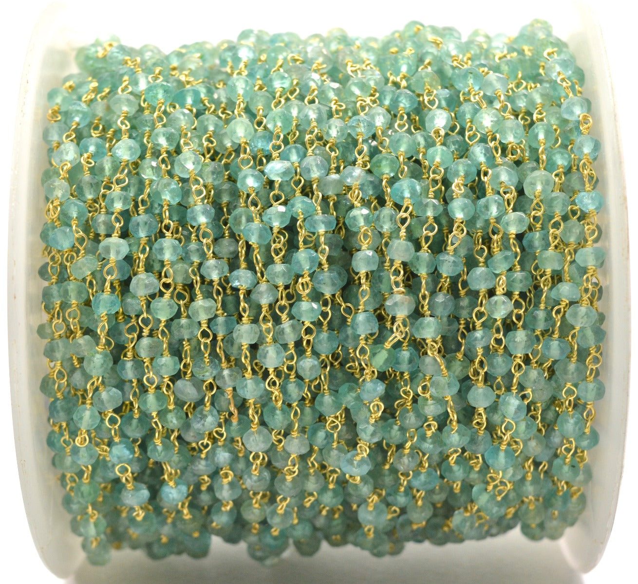 Radiant 925 Gold Silver Rosary Chain - Stone 3mm