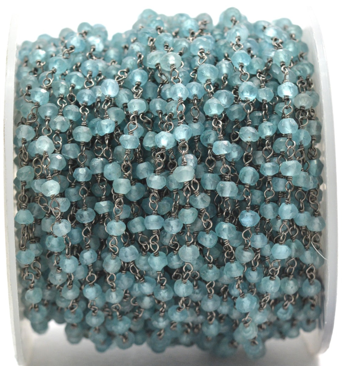 925 Silver Gold Rosary Chain with Stone - 3.50mm #2