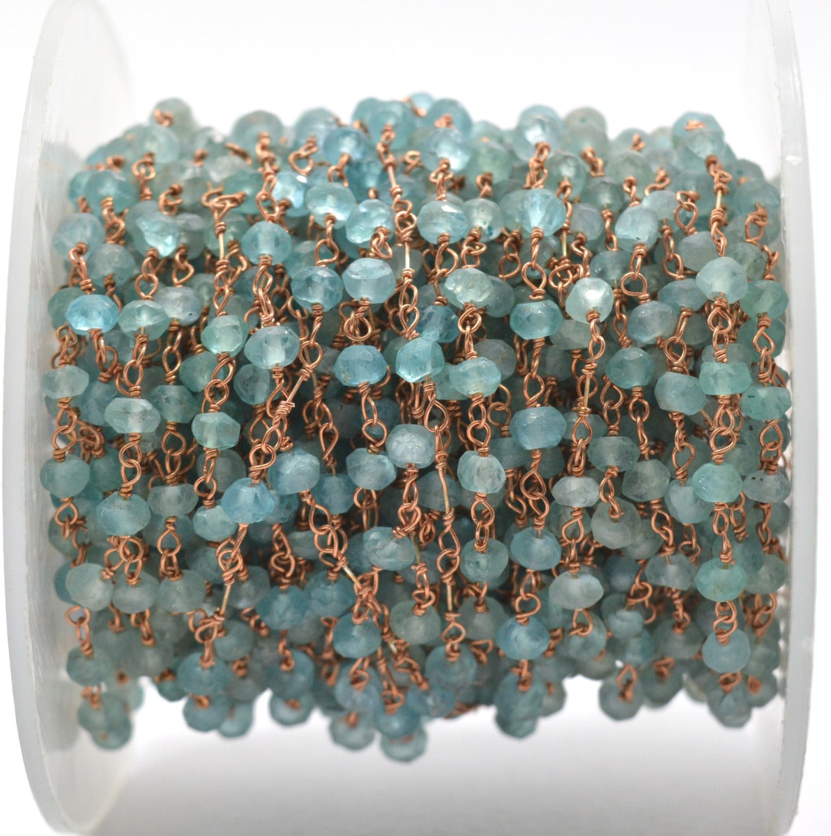 925 Silver Gold Rosary Chain with Stone - 3.50mm #2