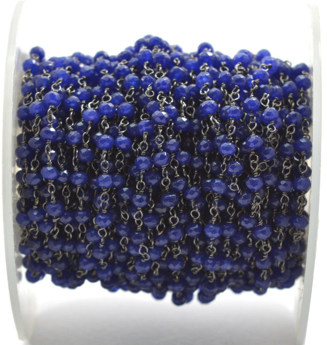 Vintage Rosary Chain - Chalcedony 925 Silver 3mm