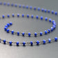 Stunning 925 Silver Gold Rosary Chain - Chalcedony 3mm