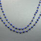 Stunning 925 Silver Gold Rosary Chain - Chalcedony 3mm