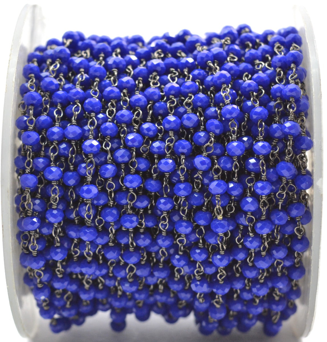 925 Silver Gold Rosary Chain with Chalcedony - 3mm #3