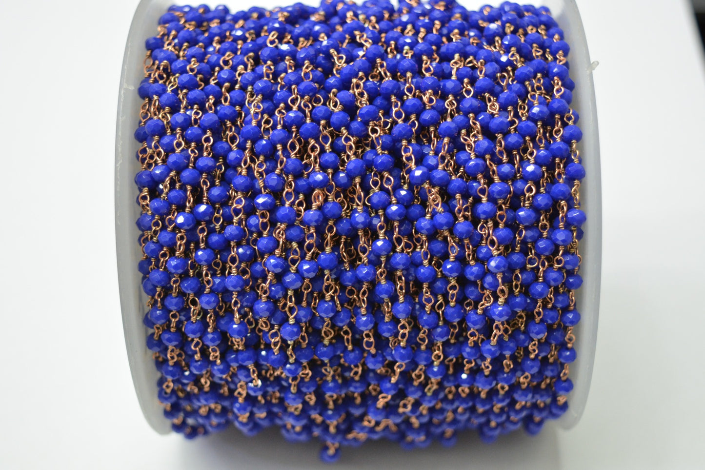 925 Silver Gold Rosary Chain with Chalcedony - 3mm #3