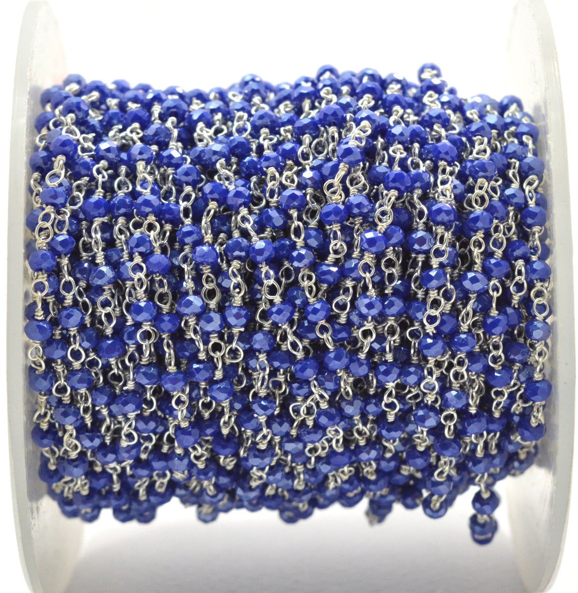 Chalcedony Rosary Chain - 925 Silver Gold, 3mm #2